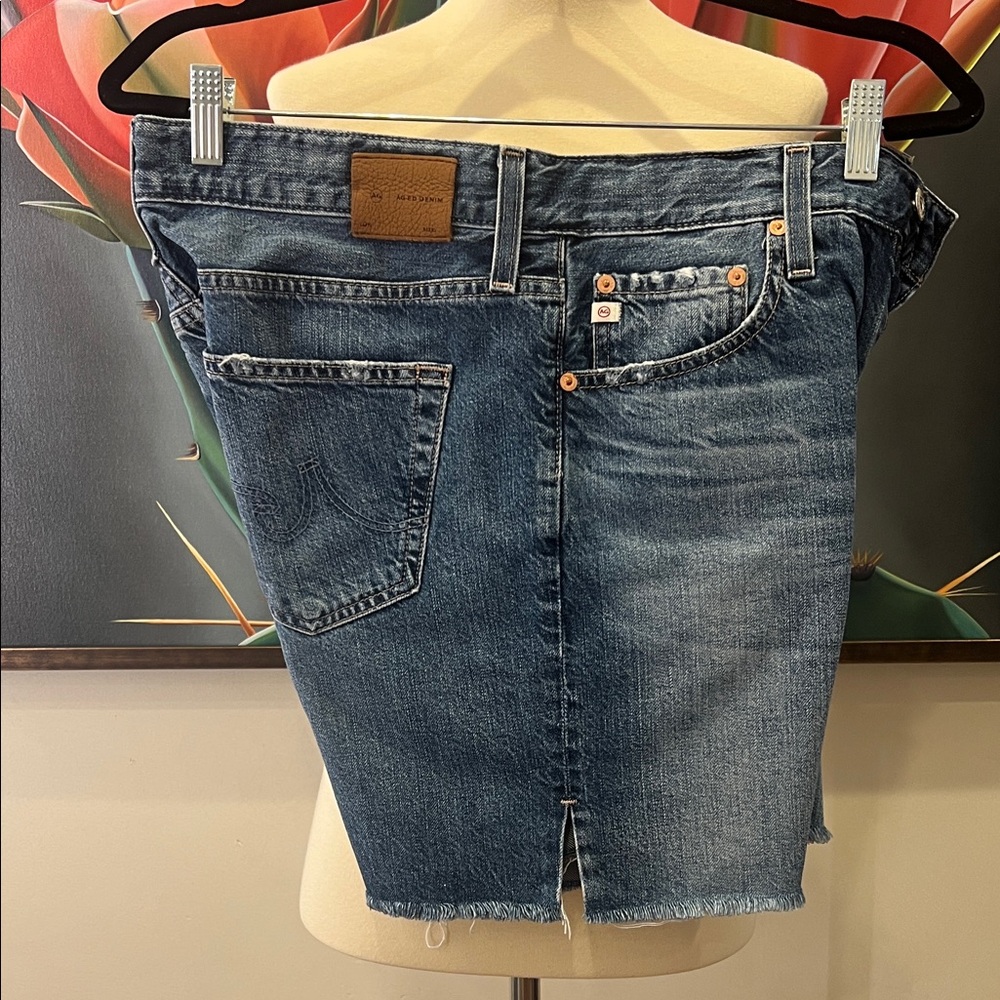 AG Ex-Boyfriend Mid-Rise Bermuda Denim Shorts - Picture 3 of 10
